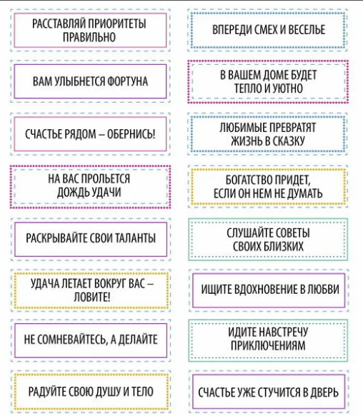 Красивые предсказания на 14 февраля, какие есть готовые шаблоны для печати?