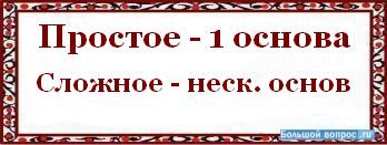 простое предложение и сложное предложение