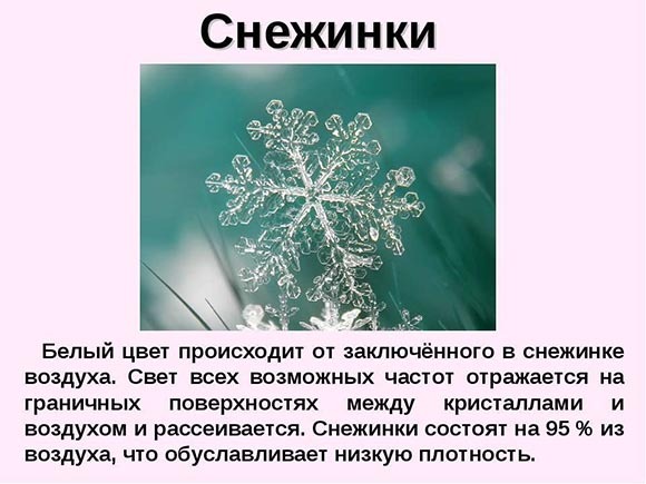 Доклад о снеге (окружающий мир)