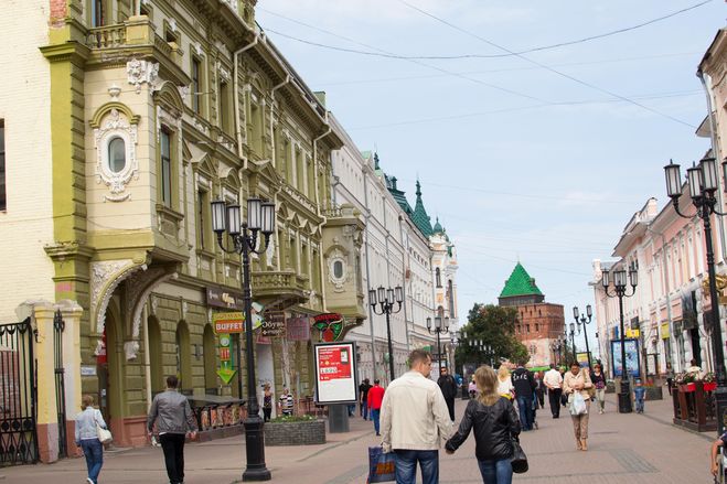 Большая Покровка выход к площале Минина и Пожарского