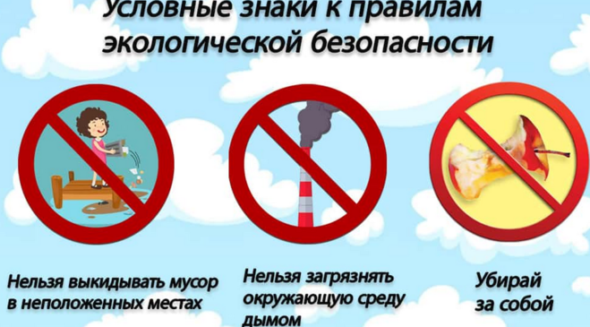 Условные знаки к правилам экологической безопасности: что это, какие есть?