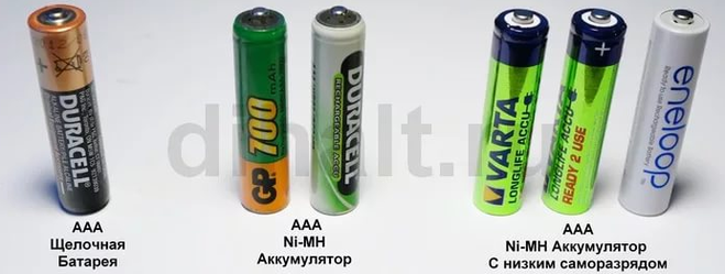Как определить, что пальчиковая батарейка аккумулятор?