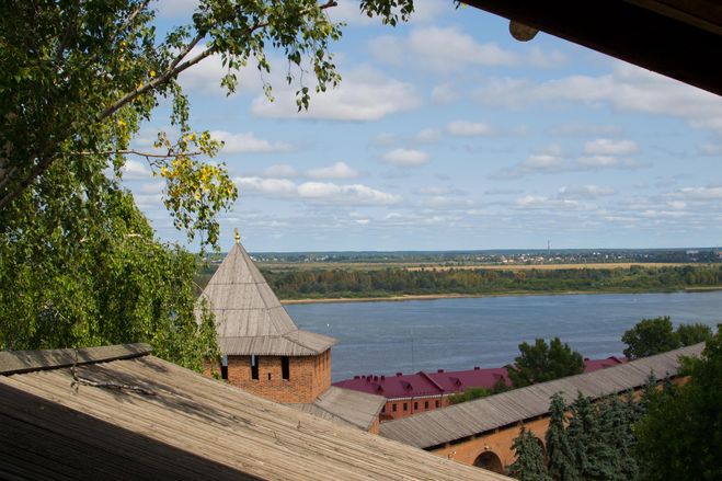 Нижегородский кремль вид на Волгу