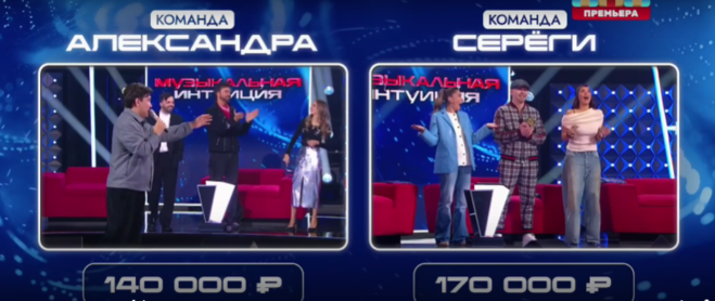 "Музыкальная интуиция" 24.05.25 звездные команды сколько выиграли?