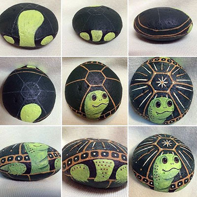 Рисунки 3D из камушка своими руками